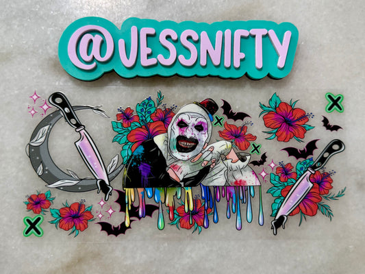 Floral Art Clown decal