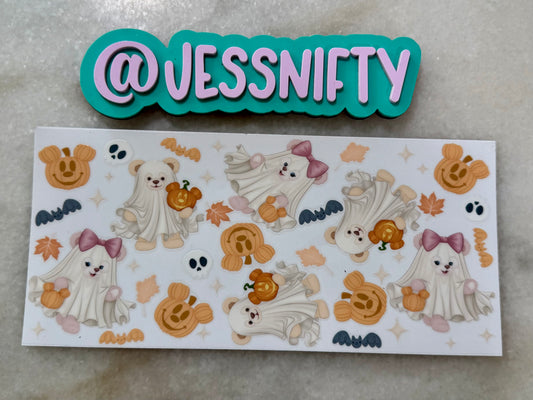 Magic bear ghostie decal