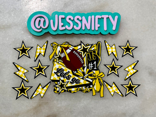 Yellow football decal