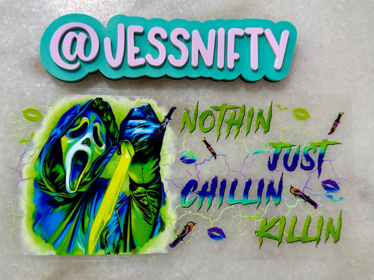 Neon GF chillin decal