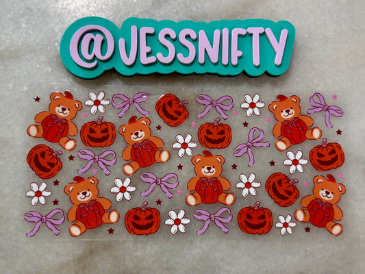 Pumpkin bear decal